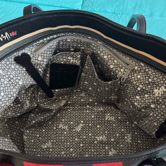 Brighton ❤️ Vera Bradley poppy Black and Red Tote - Picture 6 of 9